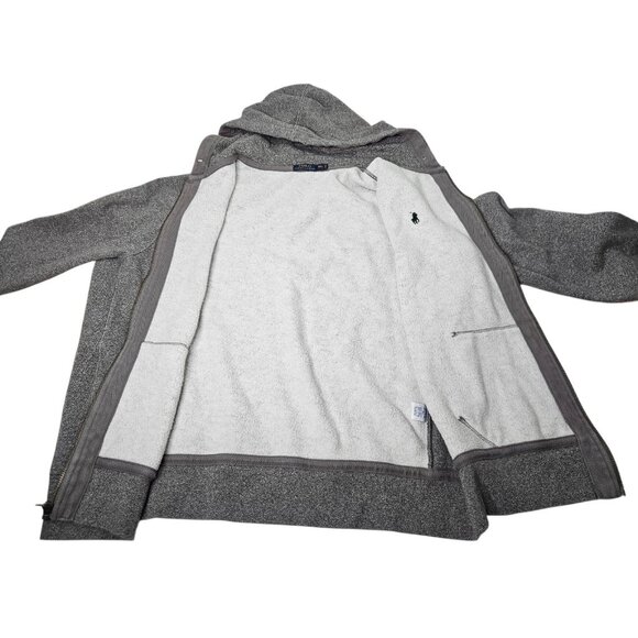 Polo Ralph Lauren Men's Full Zip Up Hoodie Sweatshirt Gray Size 2XL Pony Logo - Picture 8 of 12
